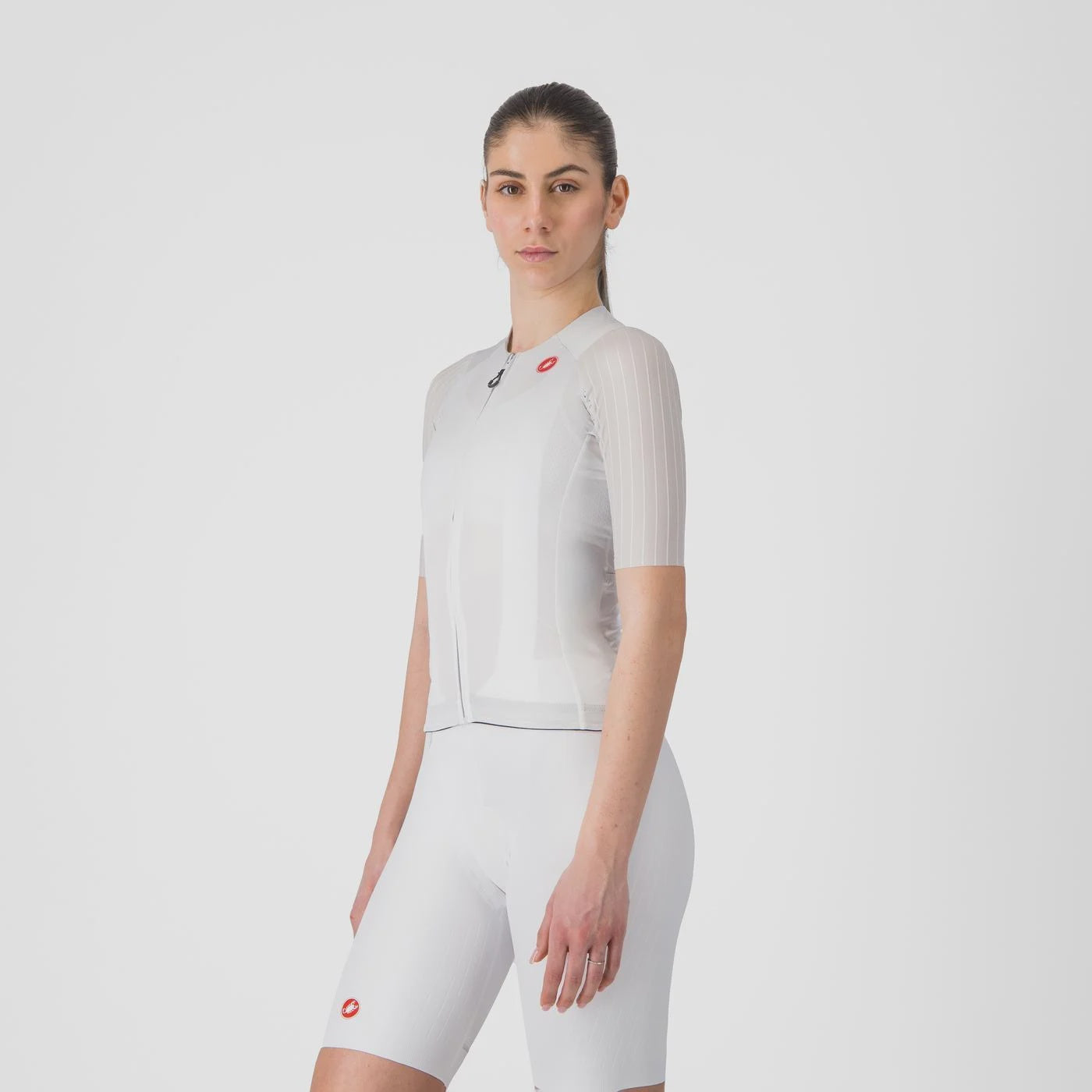 Castelli Aero Pro 8S Women Jersey Silver Gray M