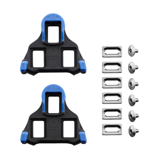 Shimano SM-SH12 SPD-SL 2-Degree Front-Center Pivot Mode Cleats (Blue)