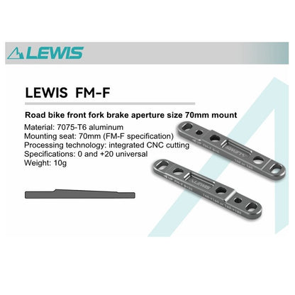 Lewis Flat Mount Road Bike Adapter Caliper - Black