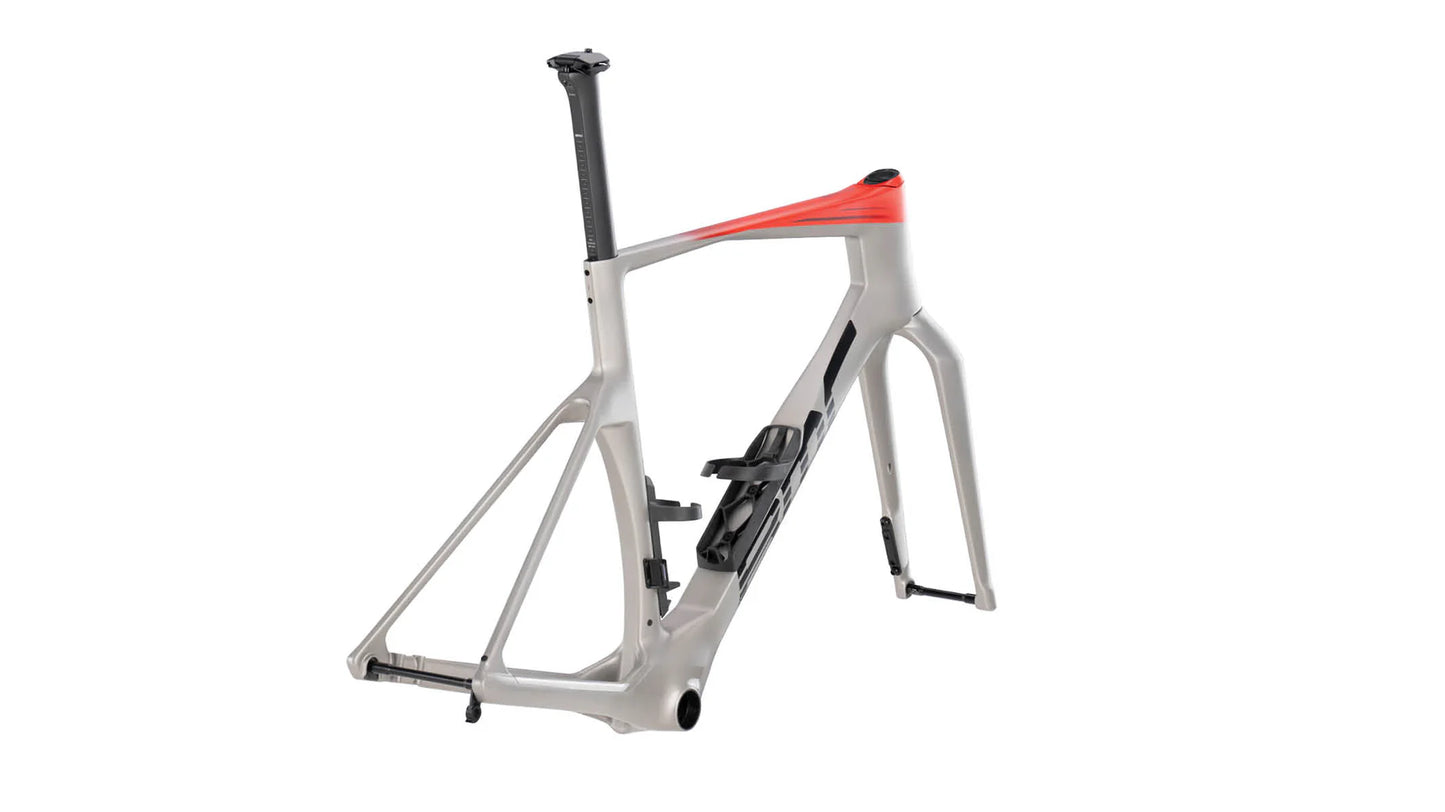 2026 BMC Teammachine Race 01 Frameset V2 Arctic Silver/Neon Red 51