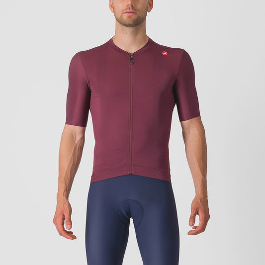 Castelli Espresso Jersey Deep Bordeaux/Silver Moon XS