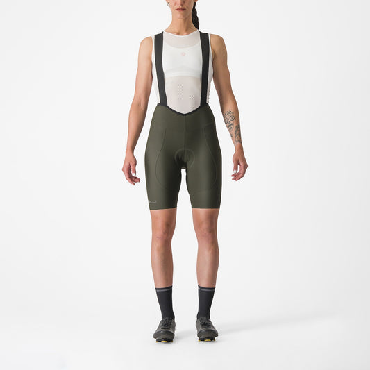 Castelli Espresso Women Droptail Bibshort Deep Green XS