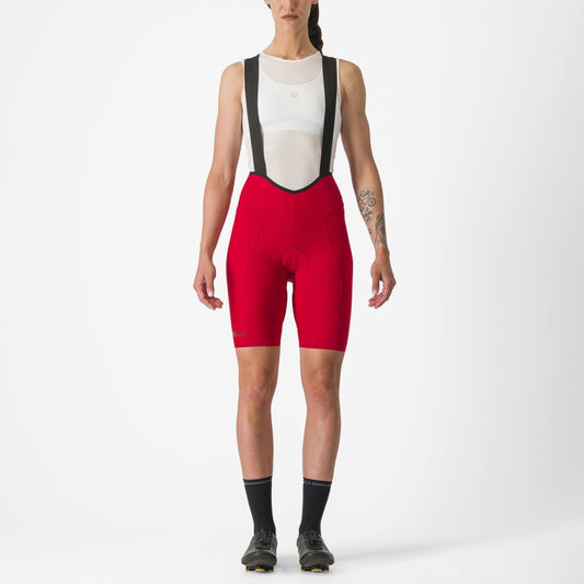 Castelli Espresso Women Droptail Bibshort Rich Red XS