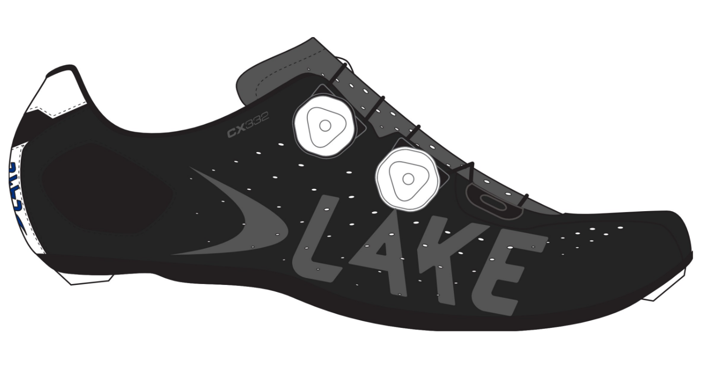 Lake CX332-X Road Shoes Custom Wide Men Black 45