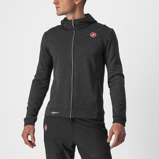 Castelli Milano FZ Fleece Jacket Melange Light Black S