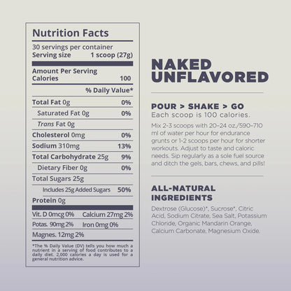 Tailwind Nutrition Endurance Fuel 50 Servings Naked Non-Caffeinated