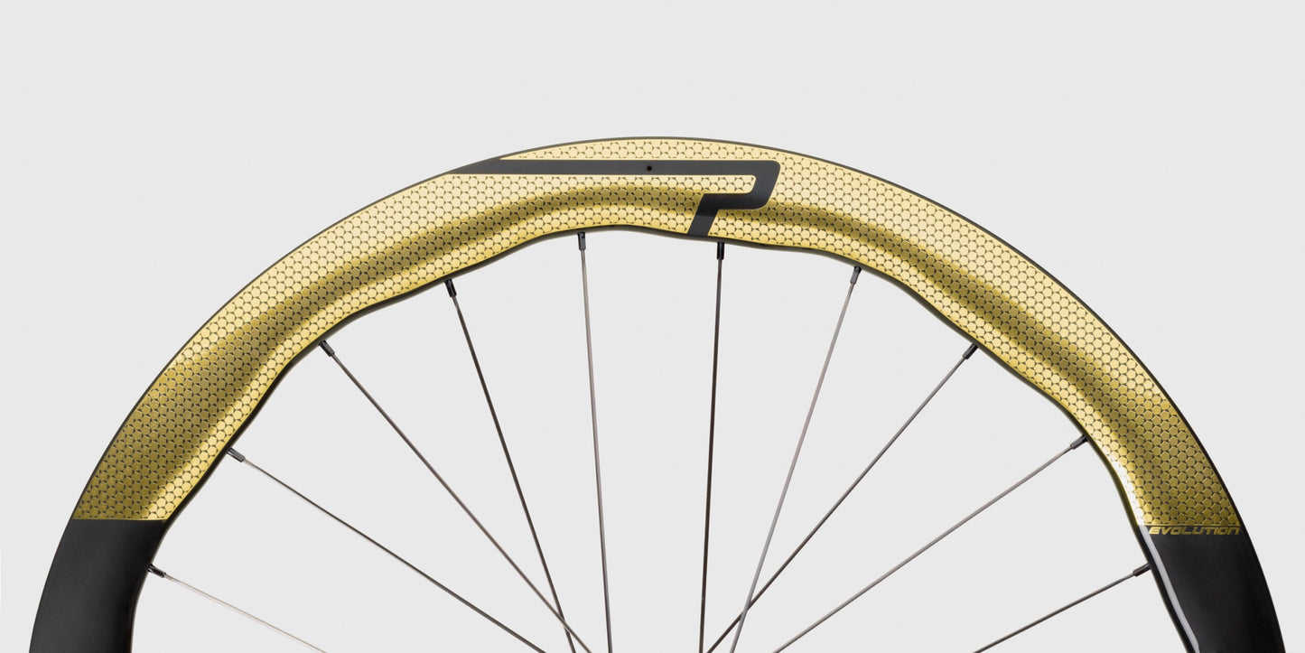 Princeton CarbonWorks PEAK 4550 EVOLUTION Disc, Gold Decal, White Industries CLD, Black