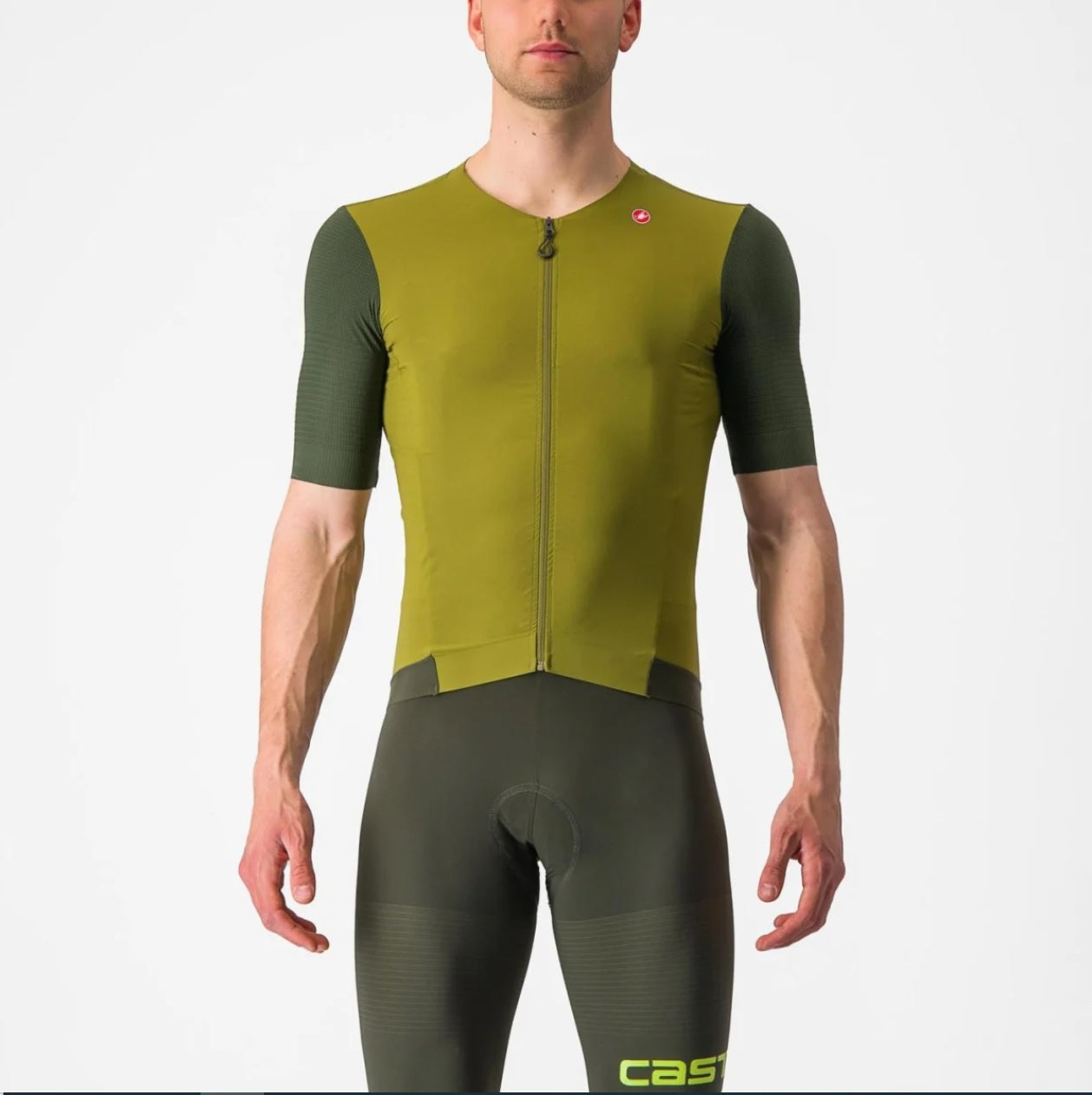 Castelli Premio Black Jersey Avocado Green/Deep Green L