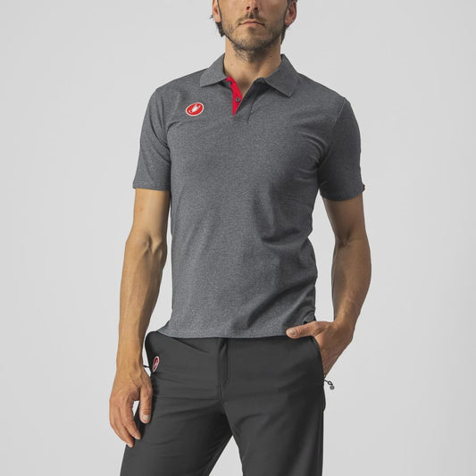 Castelli Race Day Polo Melange Gray XS