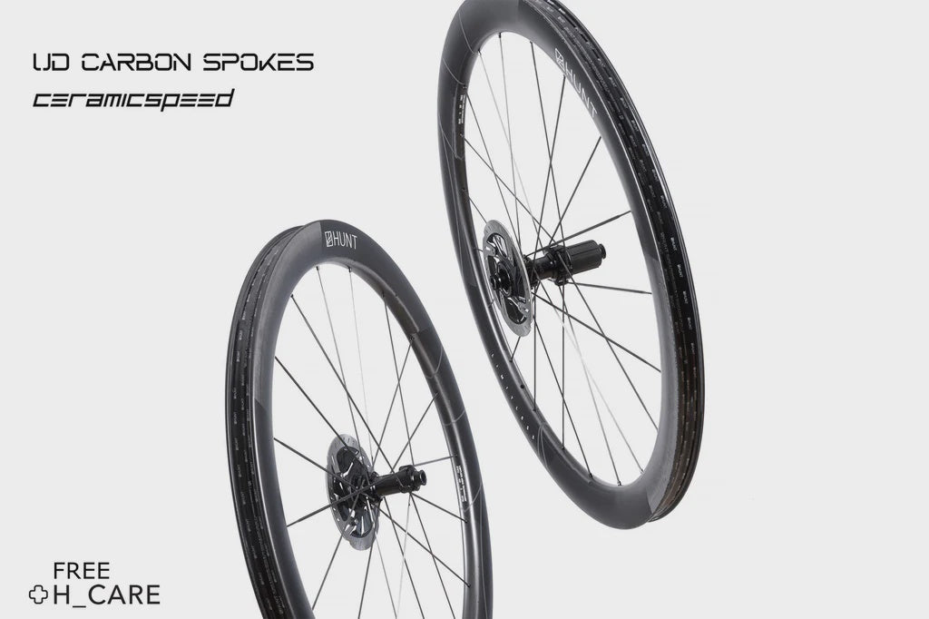 HUNT Sub50 Limitless UD Carbon Spoke Disc Wheelset (Stainless Steel Bearings)