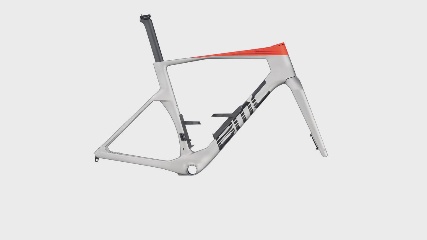 2026 BMC Teammachine Race 01 Frameset V2 Arctic Silver/Neon Red 51