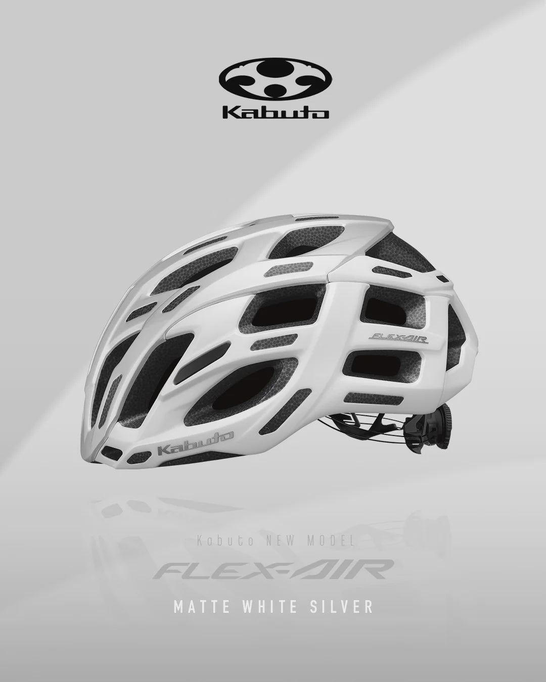 Kabuto Flex-Air Helmet Matte White Silver L/XL (59-61cm)