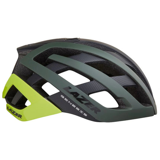 Lazer Genesis -AF Matte Dark Green Flash Yellow S